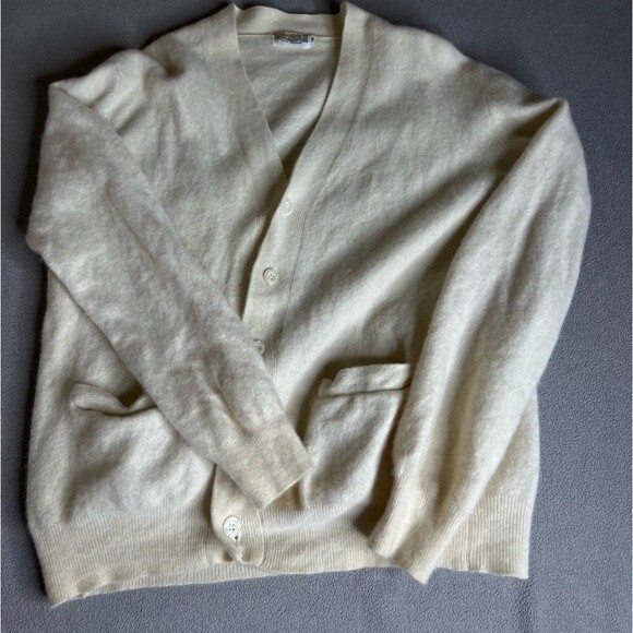 Vintage Moores  Button Up Cardigan Finest Cashmere Size 46 - Picture 1 of 16
